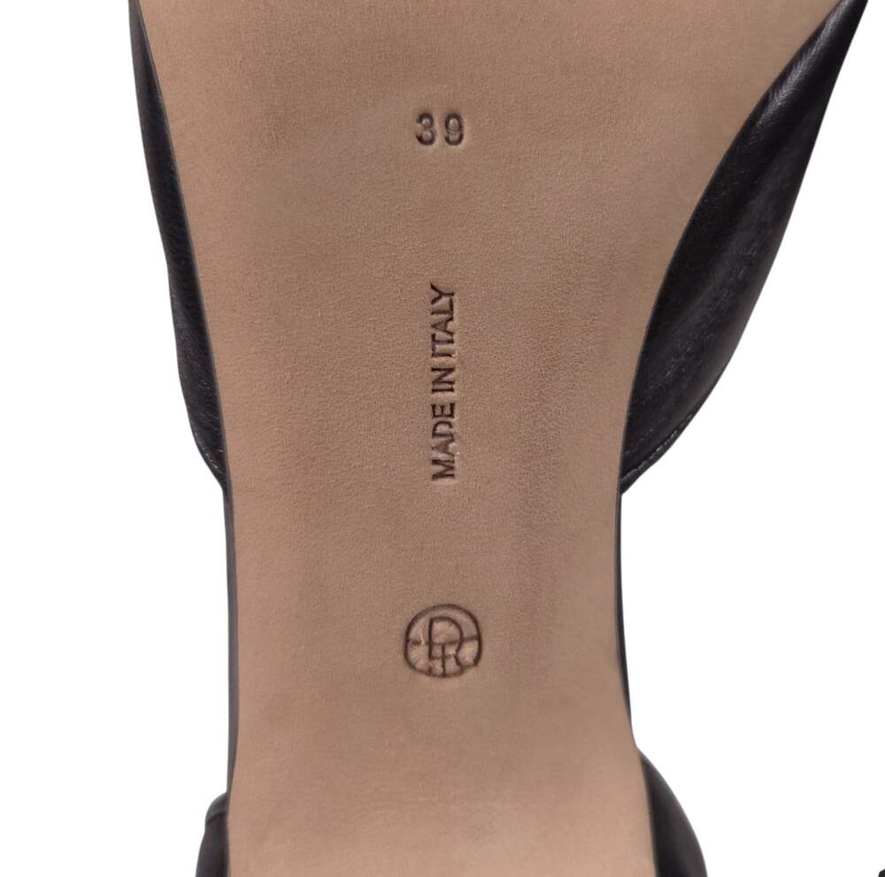 The Row Liisa D'Orsay Pumps US 9 EU 39 Womens Black Soft Lambskin $1610 - Picture 9 of 12
